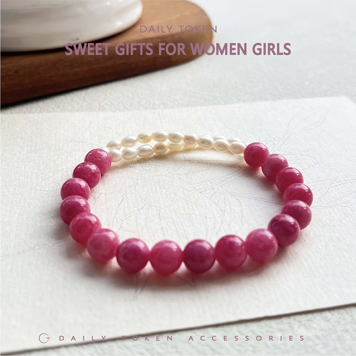 Handmade Stretch Protection Gemstone Bracelet for Women